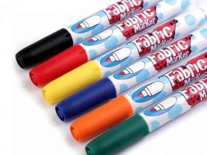 Fixy na textil voděodolné mix barev 1 sada 6ks 2