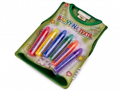 Fixy na textil třpitivé mix barev 2 sada 6ks