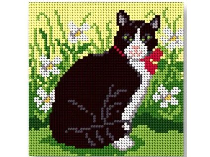 Tištěná předloha pro výšivku 15 x 15 cm Kočka 3