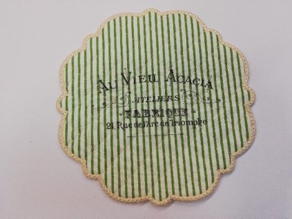 Textilní prostírání na stůl kulaté 20cm zelené Au Viell Acacla