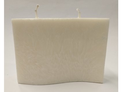 Svíčka vonná z palmového vosku - vlna 2 knoty 10 cm - bílá - Ledový vítr