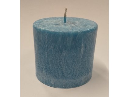 Svíčka vonná z palmového vosku - válec 6 cm - azurová modrá - Ledový vítr