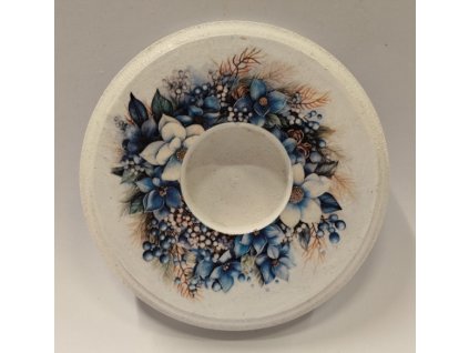 Svícen na čajovou svíčku -10 cm - zdobený - vánoční1