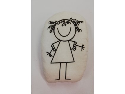 Vybarvovací polštářek holčička 13 x 10 cm