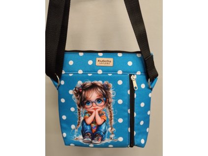 Dívčí crossbody kabelka - Holčička s brýlemi