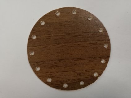 Dno na papírové pletení ořech kruh 9 cm