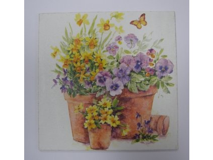 Obrázek č.62 16 x 16 Květiny a motýl