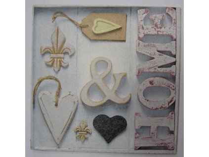 Obrázek č.182 16 x 16 Home a srdce