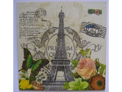 Obrázek č.231 16 x 16 Eiffelovka a růže