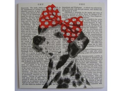 Obrázek č.235 16 x 16 Pes s mašlí a noviny