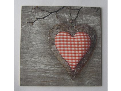 Obrázek č.246 16 x 16 Kárované srdce na šedé