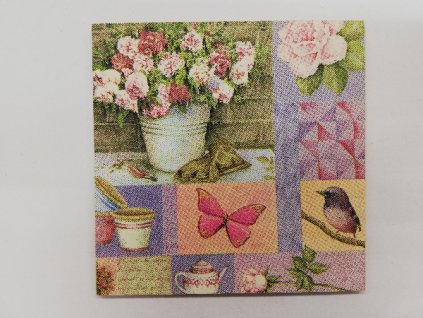 Obrázek na destičce 10 x 10 cm Romantické růže