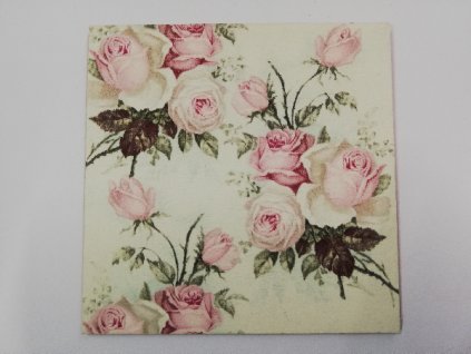 Obrázek na destičce 12 x 12 Růžičky