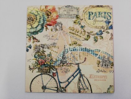 Obrázek na destičce 12 x 12 cm Modré kolo