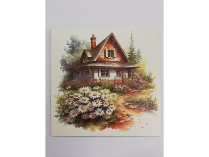 Obrázek na destičce 15 x 15 chata u jezera 5