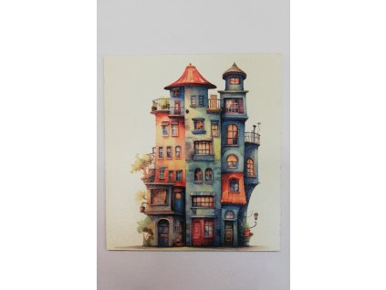 Obrázek na destičce 20 x 20 cm Domeček 1