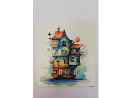 Obrázek na destičce 20 x 20 Domeček 2