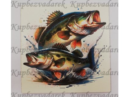 Obrázek na destičce 15 x 15 cm Ryby 2