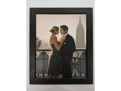 Obrázek dřevěný malovaný rámeček 24 x 30 cm Romance