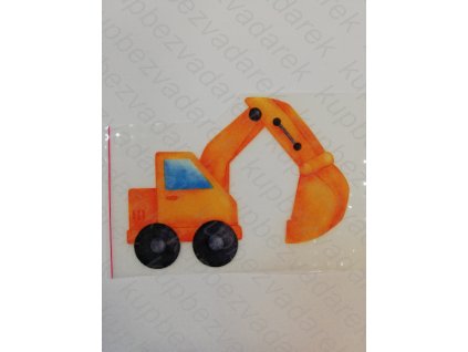 Nažehlovací obrázek na folii stavební stroj č.3 10 x 7,5 cm