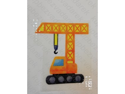 Nažehlovací obrázek na folii stavební stroj č.4 11 x 9,5 cm