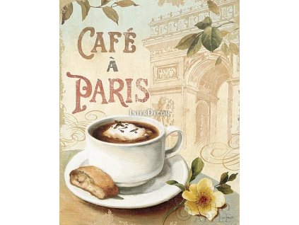 Obraz na desce 30 x 24 cm Cafe Paris 2