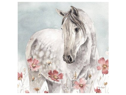 Obraz na desce 30 x 24 cm Divoké koně 2