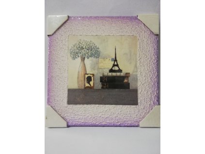 Obraz na desce 27 x 27 cm Komoda se suvenýry