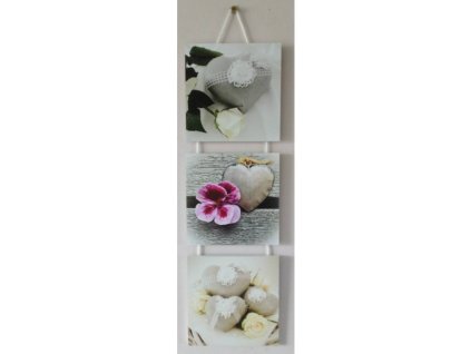 Závěsný trio obraz na desce Bylinky