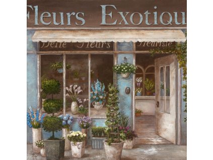 Obraz na desce 30 x 30 cm Květinářství