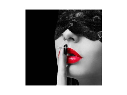 Obraz na desce 30 x 30 cm Červené rty