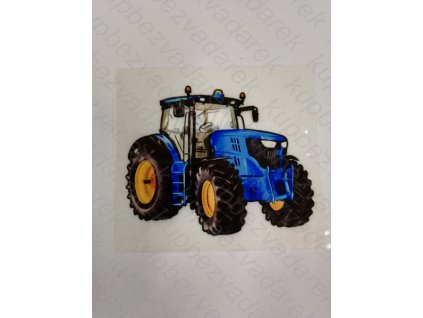 Nažehlovací obrázek na folii Traktor modrý 8 x 7 cm