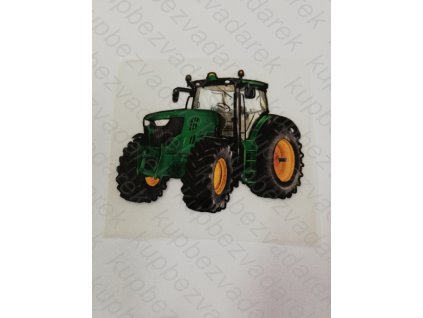 Nažehlovací obrázek na folii Traktor zelený 8,5 x 6,5 cm