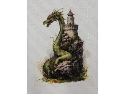 Nažehlovací obrázek na folii Drak č.5 28 x 19,5 cm