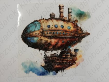 Nažehlovací obrázek na folii Vzducholoď 19,5 x 19 cm