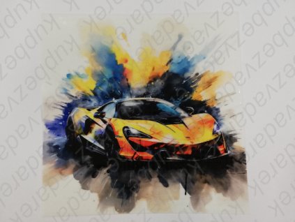 Nažehlovací obrázek na folii Auto č.1 22 x 22 cm