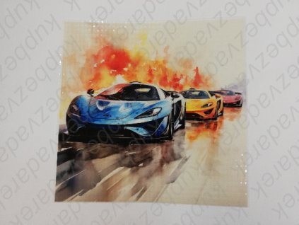 Nažehlovací obrázek na folii Auto č.3 22 x 22 cm