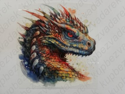 Nažehlovací obrázek na folii Drak č.8 19,5 x 19,5 cm