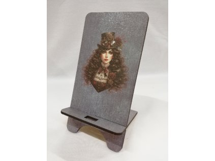 Stojan na telefon Dáma s kloboukem