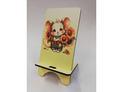 Stojan na telefon Myška se slunečnicemi