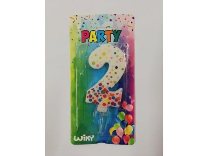 Party svíčka puntíky číslo 2