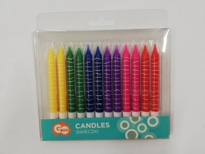 Dortové svíčky PASTELKY 8 cm