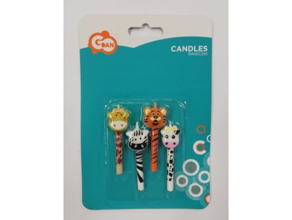 Dortové svíčky ze ZOO 6,5 cm