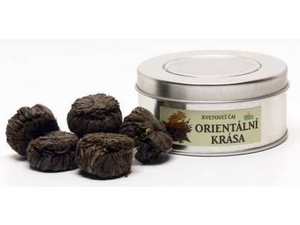 Kvetoucí čaj  v plechové krabičce - Orientální krása - 7ks