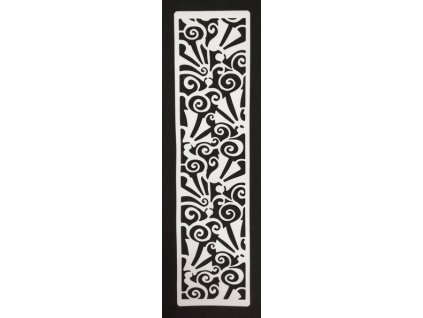 Šablona plastová pro kreativní tvoření - 30 x 7,5 cm - Ornamenty č.2