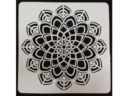 Šablona plastová pro kreativní tvoření - 15 x 15 - mandala č.33