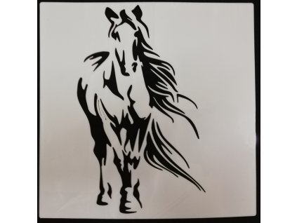 Šablona plastová pro kreativní tvoření - 15 x 15 - Kůň č.3