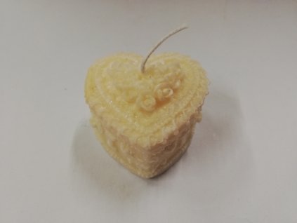 Svíčka vonná z palmového vosku - srdce růže - jasmín