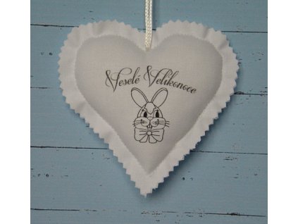 Látkové srdíčko č.5 Veselé velikonoce