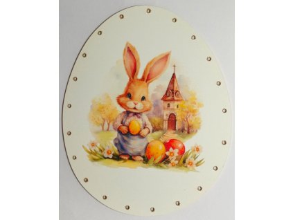 Dno na pletení pedigem zdobené vejce 16 cm velikonoce 3